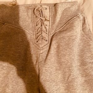 Lace up high way grey sweats. BRAND NEW.